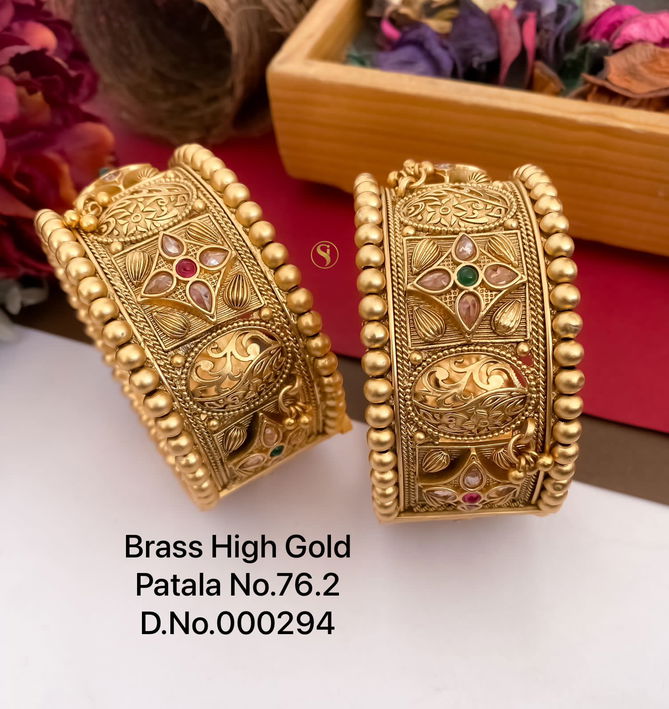 762 BH Bridal Wear Brass High Gold Patala Wholesale Shop In Surat
